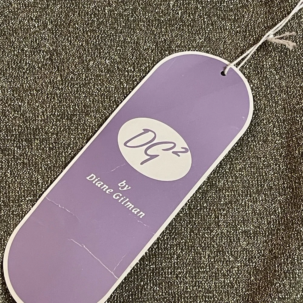 DG 2 DIANE GILMAN NWTS GOLD METALLIC TANK SZ MED - Picture 12 of 13